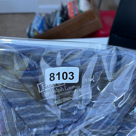 Ralph Lauren Polo Shirt Mens XXL Blue Preppy Clubhouse Vintage Single Stitch‎ - Picture 10 of 11